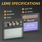 TOOLIOM Flip Up Welding Helmet 3.64 x 1.67 inch Auto Darkening Clamshell Welding Mask True Color Lift Front Welding Hood