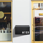 Dalmbox Wall-Mount Mailbox Large Mailbox for Post Rust-Proof Galvanized Steel Box for Outside or Townhouse Horizontal Style, Black, 15.7” x 4.3” x 9.4”