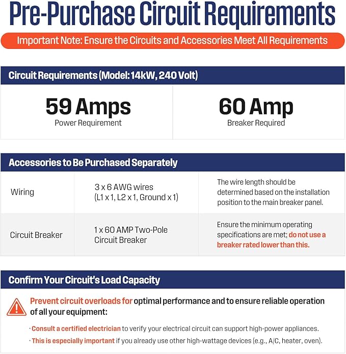 Westinghouse Smart WiFi Tankless Water Heater Upgrade, On-Demand Hot Water for 2-3 Points, 14kW, 3.38 GPM, Alexa & Google Home