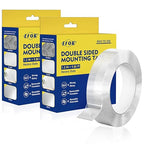 Double Sided Tape Heavy Duty, Nano Tape Mounting Tape Clear Multipurpose Strong Adhesive Tape for Home, Office, 1.2 in × 9.85 FT, 2 Packs