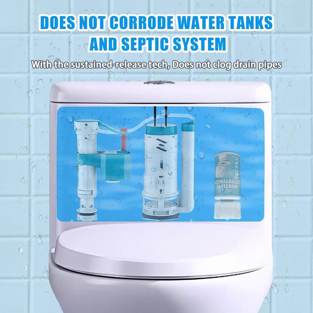 Automatic Toilet Cleaner, Blue High-Concentration Liquid for Powerful Toilet Bowl Cleaning, Lasts 200 Days or Over 4000 Uses, Deodorizes and Prevents Stains in Bathroom Toilets (1Bottle)