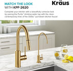 KRAUS Purita 100% Lead-Free Kitchen Water Filter Faucet in Brushed Brass, FF-100BB