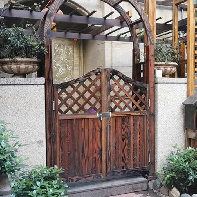 HOWDIA 180 Degree Hasp Lock Latch with Padlock, 5 Inch Stainless Steel Pad Lock Latches Locking Latch Security Door Clasp Hasp for Shed/Gate/Storage(Silver)