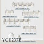 Emliviar 2-Light Bathroom Vanity Light - Bathroom Light Fixture in Brushed Nickel Finish with Clear Glass, YCE237B-2W BN