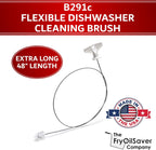 48" Air-Gap Drain Pipe Cleaning Brush, Flexible Dishwasher Cleaning Brush in Home & Commercial Kitchen Pipes, Garbage Disposal, Sink, Unclogger Long Sink Snake Drain Pipe Tool by FryOilSaver Co B291C