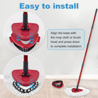 Mop Heads Replacements for Ocedar, Mop Replace Head for O Cedar, Spin Mop Replacement Head for Ocedar Easy Wring 1 Tank System, Mop Heads Include 2 Pack Spin Mop Refills and 2 Pack Scrubber Mop Head