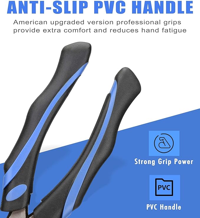 6-Inch Side-Cutting Pliers Diagonal Pliers with heavy Duty Nickel Chromium Steel Construction