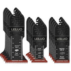 LEILUO Japanese Teeth Oscillating Tool Blades 15Pcs CRV Multitool Blades Set Wood Cutting Extra-Long Oscillating Saw Blade Compatible with DeWalt Makita and More