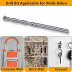 KURUI #12-16 Wall Anchors and Screws Kit, 134 PCs Drywall Anchors for Drywall Brick Masonry Stucco Concrete, 67 Plastic Concrete Anchors and 67 Wood Screws, Drywall Anchors for Picture, Curtain Rod