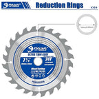 7-1/4-Inch 24-Tooth Circular Saw Blade, 0.063" Ultra Thin Kerf Blade 20mm Bore (16mm Reduction Ring Included), ATB Framing Blade for Wood Fast Cutting