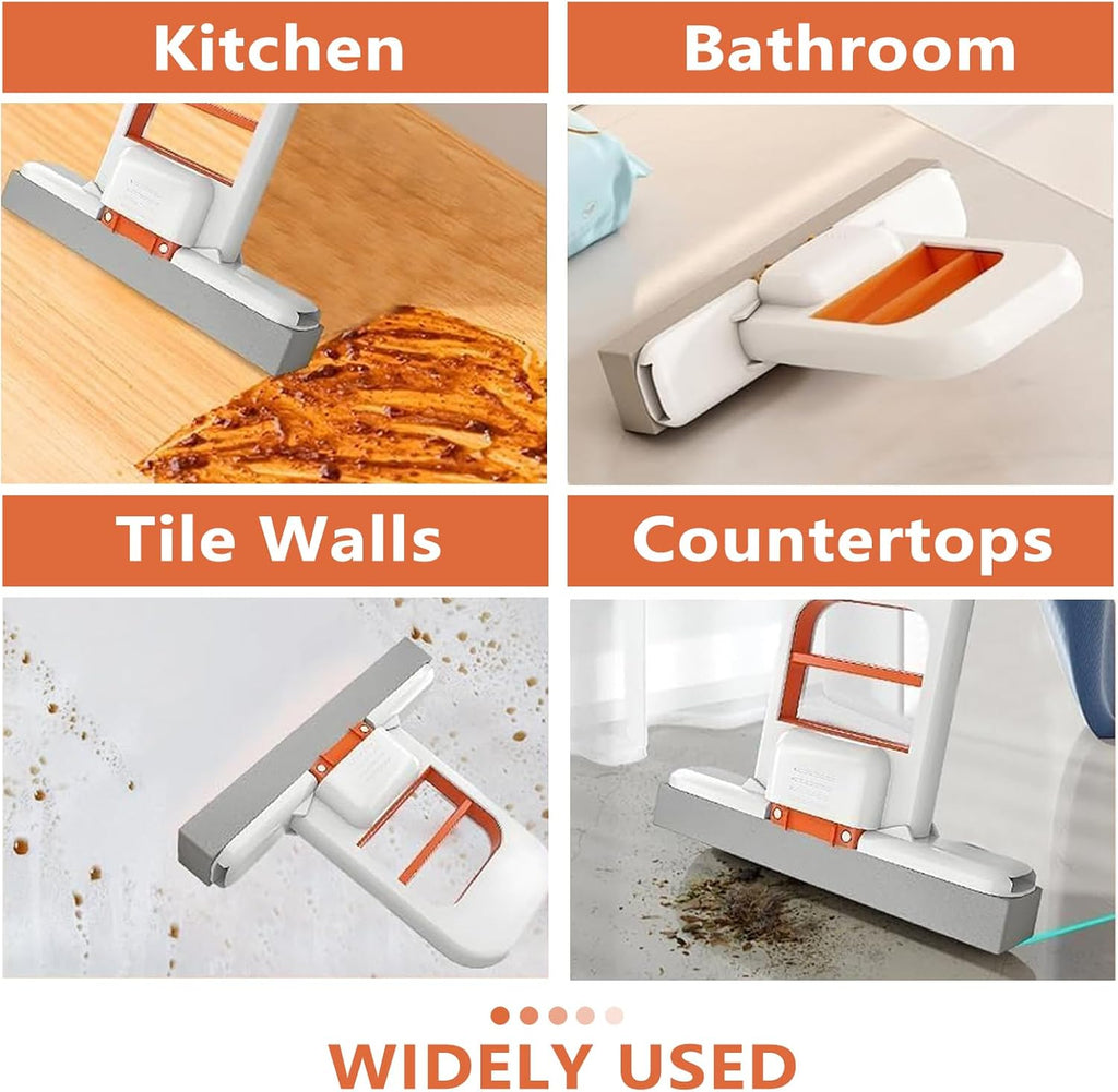 Mini Sponge Mop Portable Self Squeeze Small Mop is Perfect for Any Small Space Corners Tabletops Glass Surfaces and Bathrooms (Sponge*10)