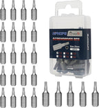 HPHOPE T10 Screwdriver Bit Set, Torx Bits T10, 1/4" Hexagon Bit (Length: 1", 25 Pack)
