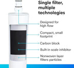 3M HF25-S High Flow Series 3M Genuine Replacement Filter Cartridge for ICE125-S Water Filter System, Reduces Chlorine, Taste and Odor, Scale, and Particulate 1 Micron, 1.5 gpm, 5615203