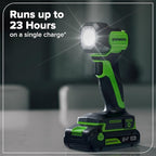 Greenworks 24V Cordless Brushless 8PCs Combo, Drill+Impact Driver+Circular Saw+Recip Saw+Jig Saw+Sander+Flashlight+Oscillating Tool (2) 2.0Ah+4.0Ah Batteries (24,000mAh Power Bank) 65W USB-C Charger