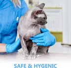 squish Disposable Gloves, Blue 4 mil Vinyl Synmax Blend Exam Gloves Non Sterile, Powder Free, Latex Free - Cleaning Supplies, Kitchen and Food Safe(Pack of 100) (Blue Large)