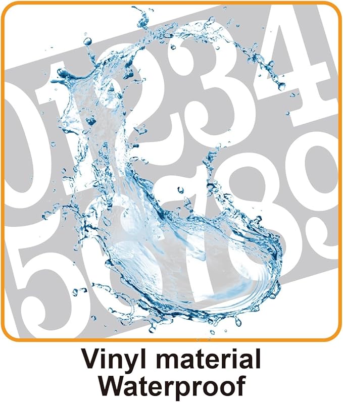 100 PCS Mailbox Numbers for Outside, Vinyl Numbers Stickers Mailbox Number Decals, Self-Adhesive Waterproof Numbers for Mailbox Window Door Trucks Address Number (White, 4 inch)