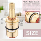 Faucet Cartridge Replacement Parts Compatible with Danze DA507071W, Round Ceramic Disc Cartridge Kitchen Faucet Stem Replacement Parts (DA507071W Hot)