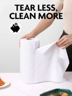 Fantasticlean Microfiber Cleaning Cloth Roll -90 Pack, Tear Away Microfiber Towels, 12" x 12", Reusable, Washable, Scratch Free, Ultra Absorbent Dishcloth for Car, Home Supplies, Pet, Kitchen (White)