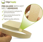 Edge Supply Birch Pre-Finished 3/4 inch X 25 ft Roll Preglued, Veneer Edge Banding, Flexible Wood Tape, Easy Application Iron On with Hot Melt Adhesive. Clear UV Laquer Finish Wood Edging