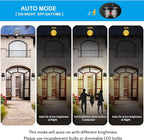 Motion Sensor Outdoor Lights Wall Mount, Dusk to Dawn Exterior Light Fixture, Anti-Rust Aluminum Waterproof, Porch Outside Wall Lights, for House Entryway Black Gold Wall Sconce Lanterns