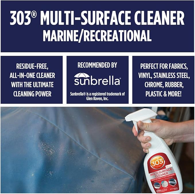 303 Multi-Surface Cleaner - Safely Cleans All Water Safe Surfaces - Ultimate Cleaning Power - Rinses Residue Free - Recommended By Sunbrella, 32 fl. oz. (30204)