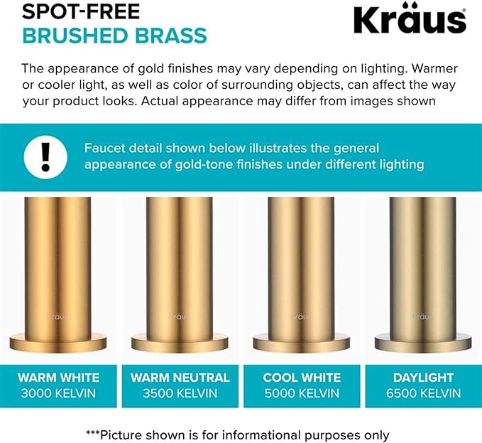 KRAUS Oletto Single Handle Pull Down Kitchen Faucet in Spot-Free Brushed Brass, KPF-2820BB