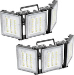 STASUN 2 Pack 150W LED Flood Lights, Mini Series Outdoor Floodlight, 15000LM 6000K Daylight White IP66 Waterproof 3 Adjustable Heads LED Exterior Flood Light for Yard, Driveway, Garage, Patio, Porch