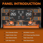 250A Aluminum Pulsed MIG Welder,7 in 1 Gas MIG/Pulse MIG/Flux Core/Stick/Lift TIG/Spot Welding/Spool Gun Compatible Aluminum Welding Machine LED Display 110V/220V Multiprocess Welder