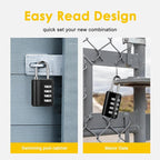 4 Digit Combination Lock Outdoor with Key Outdoor Waterproof, Padlock for School Gym Sports Locker,2 Pack Padlock