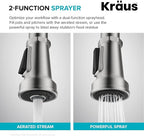 KRAUS Allyn Transitional Industrial Pull-Down Single Handle Kitchen Faucet in Chrome, KPF-4101CH