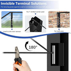 30Pack T316 Stainless Steel 1/10" 1/8" Adjustable Invisible Cable Railing Hardware Kit, Terminal Toggle Anchor Angle, Indoor Outdoor Railing Kit for Metal Corner Post Wall Post, Brushed