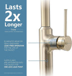 Kitchen Sink Faucets Brushed Gold, High-Arc Single Handle Kitchen Faucet with Pull Down Sprayer, Solid Brass Tall Kitchen Faucets