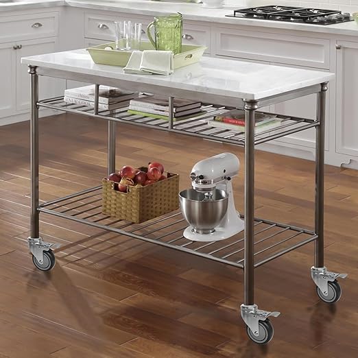 MySit 4 Inches Prep Table Wheels Set of 4, Expanding Stem Casters with Side Brake Fit 7/8", 1", 1-1/8", 1-1/4", 1-3/8"ID Tube Pipe Legs for Stainless Steel Kitchen Cart, Wire Shelving Racks