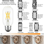 LiteHistory T45 LED Bulb,6W E26 LED Bulb Dimmable Equivalent E26 Bulb 60 Watt,Warm White 3000K E26 Edison Bulb,AC120V,600lm,CRI85,Clear Glass,Tubular Light Bulb,ETL Listed,Pack of 6