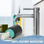 92730000 Faucet Valve Core Compatible with Hansgrohe M3/M2 Single-Hole Ceramic Cartridge 2-inch Spare Part, Durable Plastic, Black