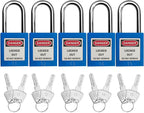SAFBY Lockout Tagout Locks, Safety Padlock, Keyed Differently Loto Safety Padlocks for Lock Out Tag Out Kits Station (Blue 11-20)