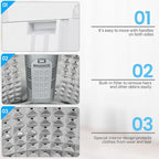 Nictemaw Portable Washing Machine, 2.1 Cu.ft Portable Washer 15.6Lbs Capacity Full Automatic Washing Machine with 10 Programs 8 Water Levels, Drain Pump, LED Display, for Apartment, Dorm, Home, RVs