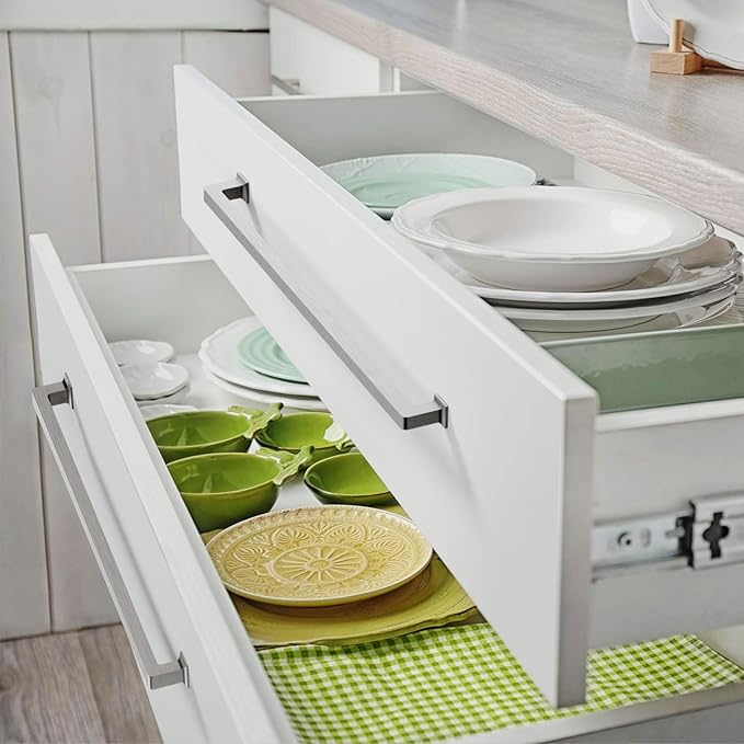 FILTA Cabinet Handles 12.6 Inch 6 Pack Brushed Nickel Cabinet Pulls for Kitchen Metal Drawer Pulls Modern Cabient Hardware Cupboard Handles