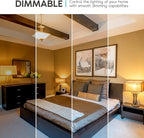 LUXRITE A19 LED Bulb 60W Equivalent, 2700K Warm White, 800 Lumens, Dimmable Standard LED Light Bulbs 9W, Enclosed Fixture Rated, Energy Star, E26 Medium Base - Indoor and Outdoor (16 Pack)