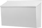 KYODOLED Wall-Mount Mailbox, Large Capacity Mail Box, Galvanized Steel Rust-Proof Metal Post Box, Mailboxes for Outside,15.7"x9.9"x4.9" White