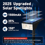 Solar Spot Lights Outdoor,10 Pack/56 LED Outdoor Lights for Yard Waterproof IP68, 4 Lighting Modes Solar Landscape Spotlights, Auto On/Off Solar Powered Flood Lights Garden Pathway,Warm White