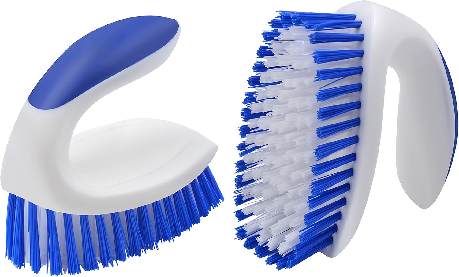 Heavy Duty Scrub Brush Pack of 2, Cleaning Brush with Comfortable Grip for Bathroom, Shower, Carpet, Sink Cleaning