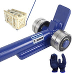 Pry Lever Bar 3T/6600LBS Load Capacity, 4.5FT Length Steel Handle Prylever Bar with Wheels for Heavy Duty Equipment Handling,Great Hand Tool with Four Industrial Bearings