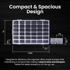 4pack 36 Grids Plastic Clear Organizer Box Bead Storage Containers with Adjustable Dividers for Craft Jewelry Fishing Tackles Parts Storage with 4 Sheets Label Stickers