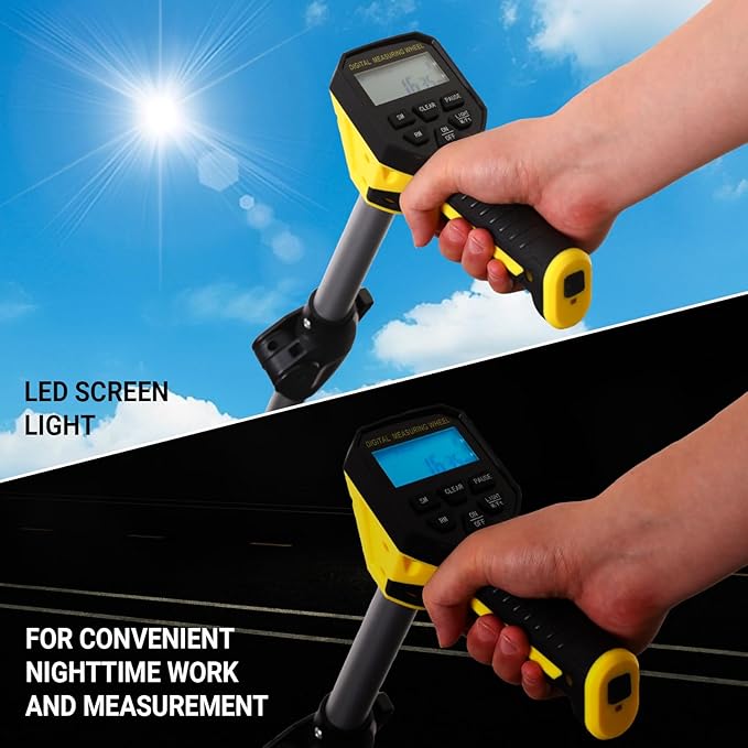 Measuring Wheel: DEKOPRO 4V Digital Measuring Wheel in Feet, 12.5 Inch 99,999Ft/ 99,999M Digital Display Folding Wheel Measurement Roller with Storage Bag