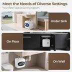 4 Gallon Electric Tank Water Heater, 120V 1500W Under Sink Instant Hot Tank Water Heater for RV, Camper, Kitchen, Food Truck, Wall or Floor Mounted, Blue