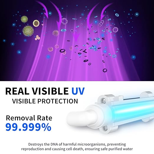 WINGSOL Reverse Osmosis Water Filter, 0 TDS UV Space-Saving Tankless RO System, 10-Layer Filtration Under Sink, NSF/ANSI 42&53&58 Certified, Easy-Change Filter, Plug-in Required