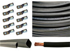 1/0 Gauge 1/0 AWG 40 Feet Black Welding Battery Pure Copper Flexible Cable + 10pcs of 3/8" Tinned Copper Cable Lug Terminal Connectors + 3 Feet Black Heat Shrink Tubing