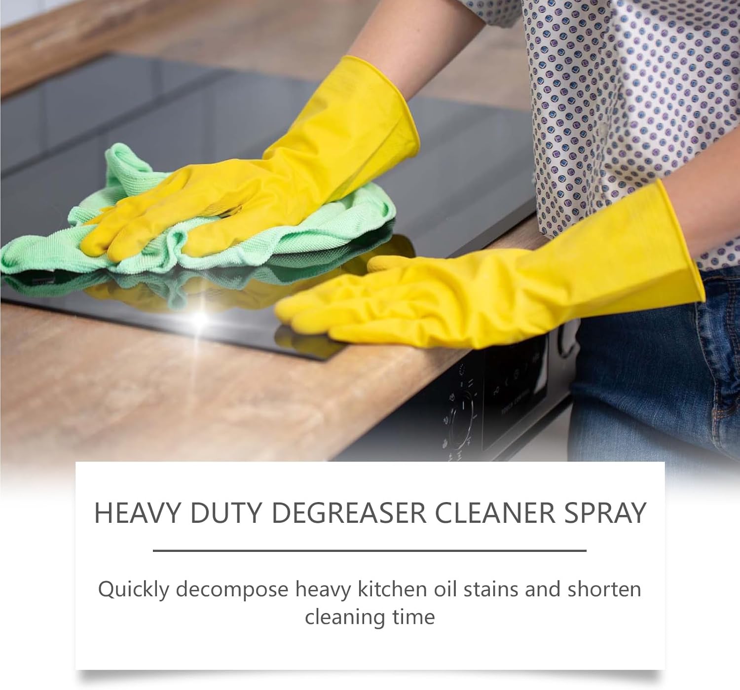Clean Kitchen Oil Stains, Heavy Duty Kitchen Degreaser Spray, 4 fl oz, Strong Oil Stain Remover for Stoves and Range Hoods