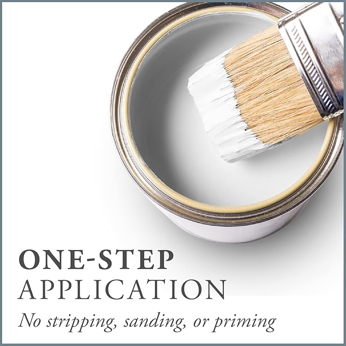 AMY HOWARD AT HOME Chalk-Based One Step Paint for Furniture, Cabinetry, Decor, Finish, and More | No Stripping, Sanding, or Priming | Ultra-Light Base | 16 Ounce | Weybridge White
